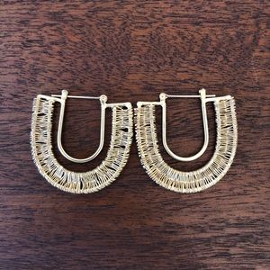 Anthropologie tribal-style wire wrapped hoops